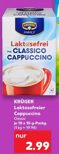 Kaufland KRÜGER Laktosefreier Cappuccino Angebot