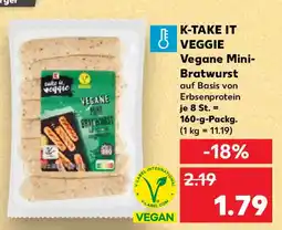 Kaufland K-TAKE IT VEGGIE Vegane Mini- Bratwurst Angebot
