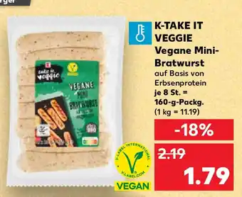 Kaufland K-TAKE IT VEGGIE Vegane Mini- Bratwurst Angebot