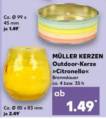 Kaufland MÜLLER KERZEN Outdoor-Kerze Citronella Angebot