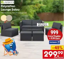 Netto Marken-Discount JUSKYS Polyrattan Lounge Salou Angebot