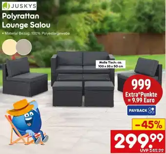 Netto Marken-Discount JUSKYS Polyrattan Lounge Salou Angebot