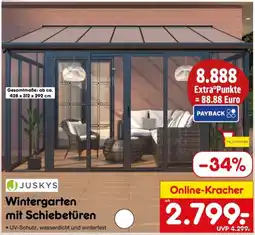 Netto Marken-Discount JUSKYS Wintergarten mit Schiebetüren Angebot