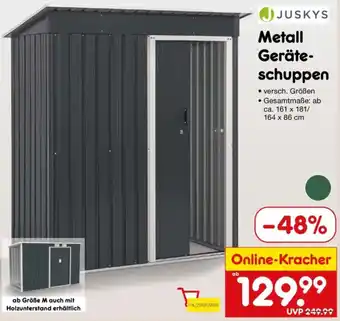 Netto Marken-Discount JUSKYS Metall Geräteschuppen Angebot