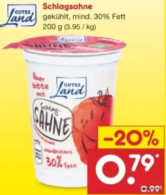 Netto Marken-Discount GUTES Land Schlagsahne Angebot