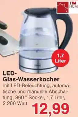 Jawoll TIM HOME LED Glas-Wasserkocher Angebot