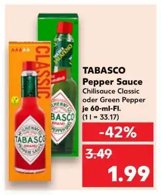 Kaufland TABASCO Pepper Sauce Angebot