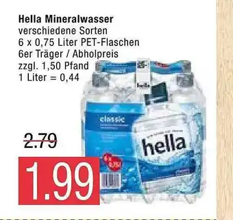 Marktkauf Hella Mineralwasser 6x0,75L Angebot