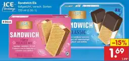 Netto Marken-Discount ICE Fantasy Sandwich Eis Angebot