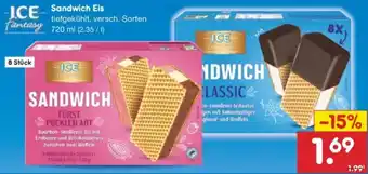 Netto Marken-Discount ICE Fantasy Sandwich Eis Angebot
