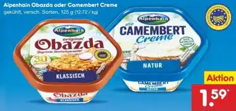 Netto Marken-Discount Alpenhain Obazda oder Camembert Creme Angebot