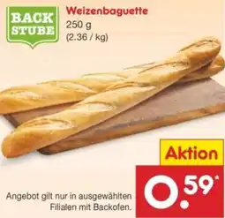 Netto Marken-Discount BACK STUBE Weizenbaguette Angebot
