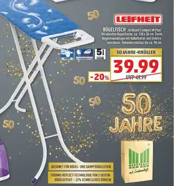 Marktkauf Leifheit Bügeltisch Airboard Compact M Plus Angebot