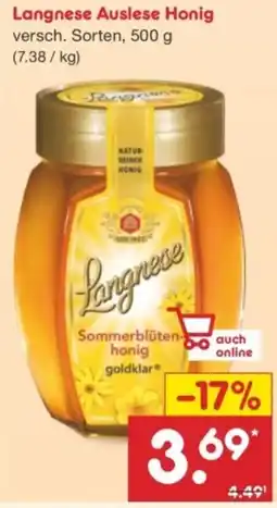 Netto Marken-Discount Langnese Auslese Honig Angebot