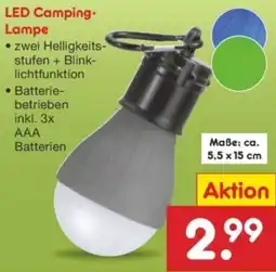 Netto Marken-Discount LED Camping Lampe Angebot