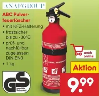 Netto Marken-Discount ANAFGROUP ABC Pulverfeuerlöscher Angebot