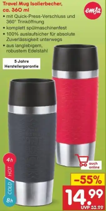 Netto Marken-Discount Emsa Travel Mug Isolierbecher Angebot