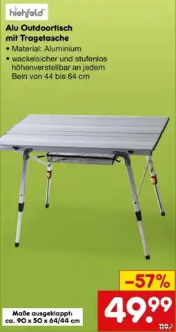 Netto Marken-Discount Alu Outdoortisch mit Tragetasche Angebot