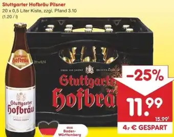 Netto Marken-Discount Stuttgarter Hofbräu Pilsner Angebot