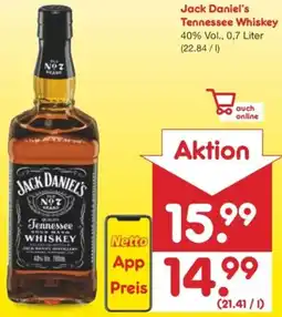 Netto Marken-Discount Jack Daniel's Tennessee Whiskey Angebot