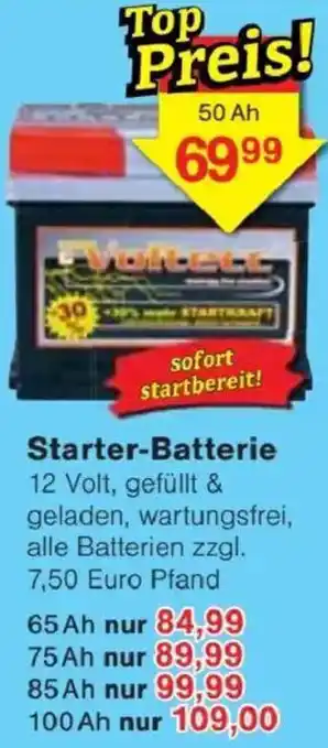 Jawoll Starter-Batterie Angebot