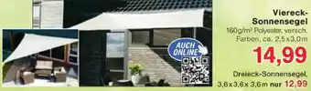 Jawoll Viereck Sonnensegel Angebot