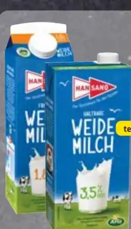 Edeka Hansano Frische Weidemilch Angebot