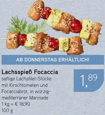 Dornseifer Lachsspieß Focaccia Angebot
