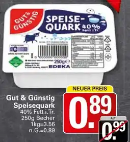WEZ Gut & Günstig Speisequark Angebot
