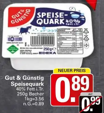 WEZ Gut & Günstig Speisequark Angebot
