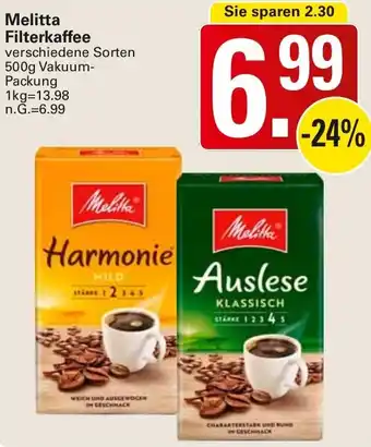 WEZ Melitta Filterkaffee Angebot