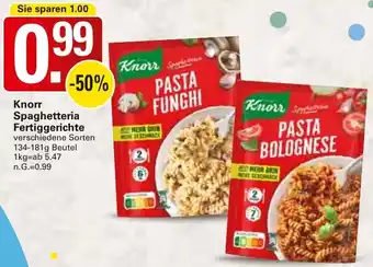 WEZ Knorr Spaghetteria Fertiggerichte Angebot