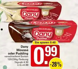WEZ Dany Mousse oder Pudding Angebot