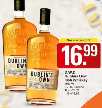 WEZ D.W.D. Dublins Own Irish Whiskey Angebot