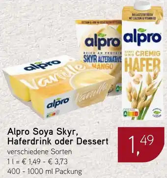 Dornseifer Alpro Soya Skyr, Haferdrink oder Dessert Angebot