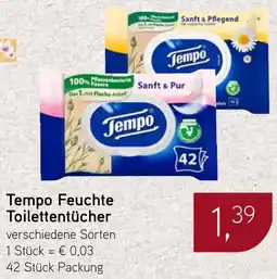 Dornseifer Tempo Feuchte Toilettentücher Angebot
