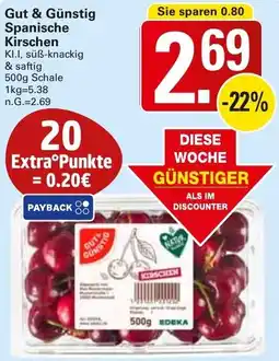 WEZ Gut & Günstig Spanische Kirschen Angebot