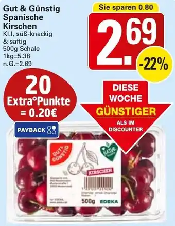 WEZ Gut & Günstig Spanische Kirschen Angebot