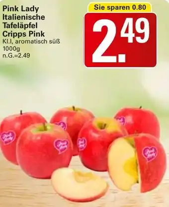 WEZ Pink Lady Italienische Tafeläpfel Cripps Pink Angebot
