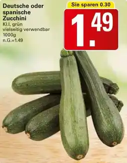 WEZ Deutsche oder spanische Zucchini Angebot
