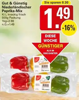 WEZ Gut & Günstig Niederländischer Paprika-Mix Angebot