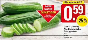 WEZ Gut & Günstig Niederländische Salatgurken Angebot