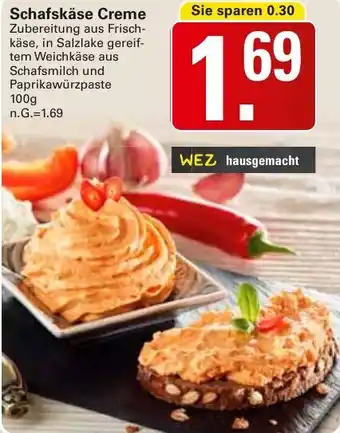 WEZ Schafskäse Creme Angebot