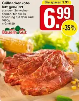 WEZ Bauern Gut Grillnackenkotelett gewürzt Angebot