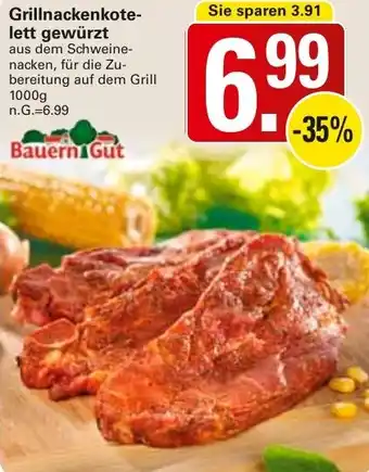 WEZ Bauern Gut Grillnackenkotelett gewürzt Angebot