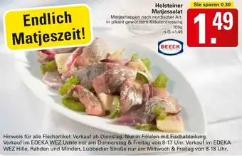 WEZ BEECK Holsteiner Matjessalat Angebot