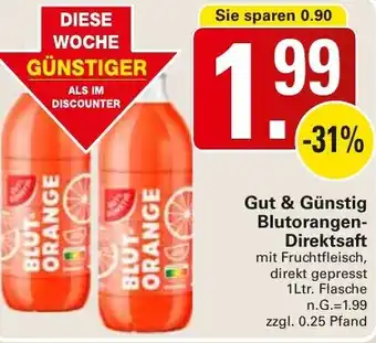 WEZ Gut & Günstig Blutorangen Direktsaft Angebot