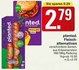 WEZ planted. Fleischalternativen Angebot