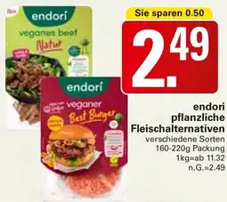 WEZ endori pflanzliche Fleischalternativen Angebot