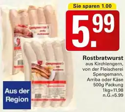 WEZ Rostbratwurst Angebot